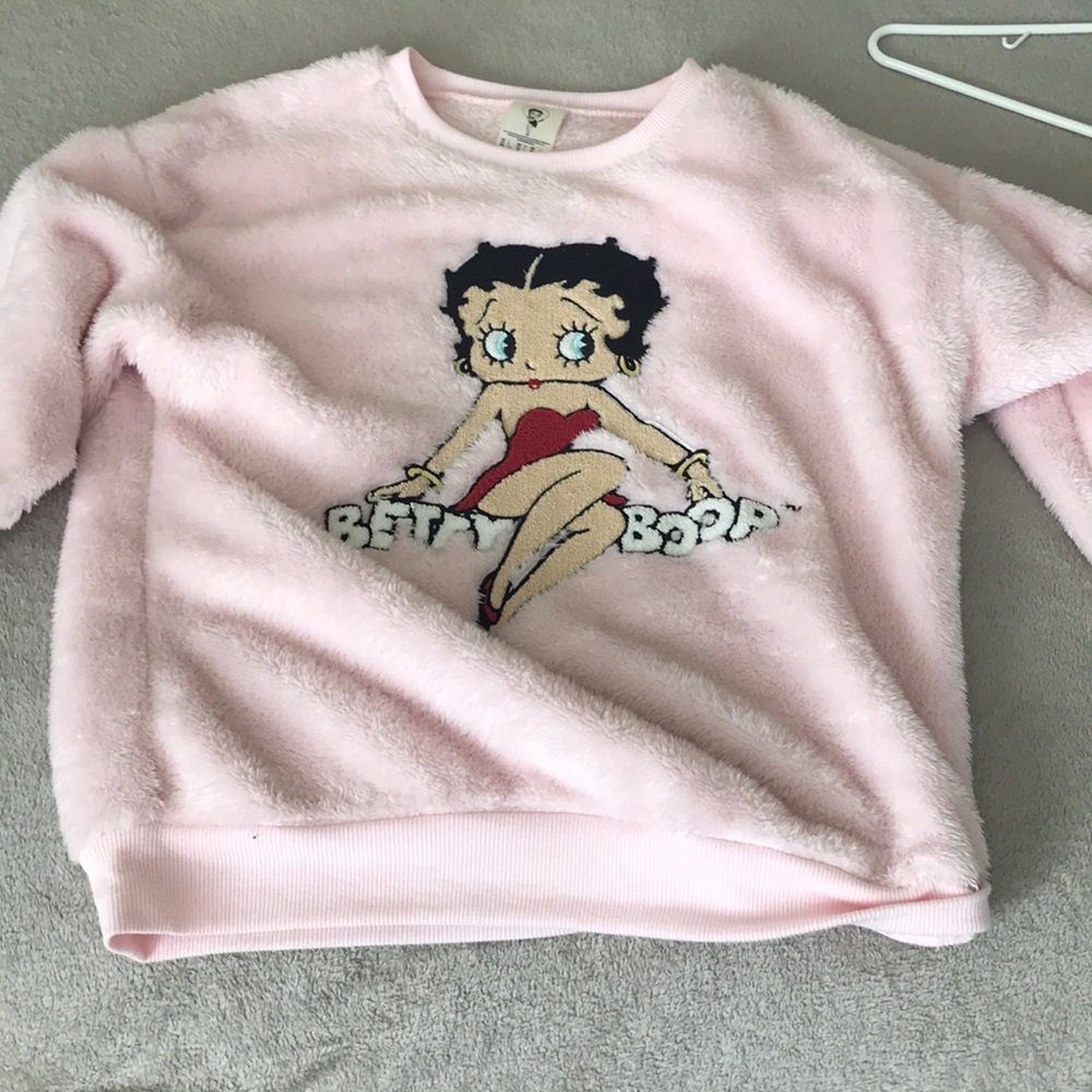 Betty Boop furry pink sweatshirt